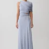 Adrienne One Shoulder Lurex Top – Pastel Blue Adrienne One Shoulder Lurex Top – Pastel Blue