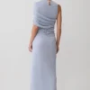 Adrienne One Shoulder Lurex Top – Pastel Blue Adrienne One Shoulder Lurex Top – Pastel Blue