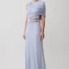 Adrienne One Shoulder Lurex Top – Pastel Blue Adrienne One Shoulder Lurex Top – Pastel Blue