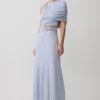 Adrienne One Shoulder Lurex Top – Pastel Blue Adrienne One Shoulder Lurex Top – Pastel Blue