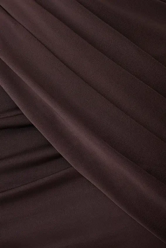 Adrienne One Shoulder Slinky Top – Chocolate Adrienne One Shoulder Slinky Top – Chocolate