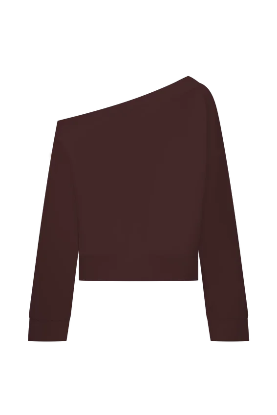 Aiden Slouchy Crew Jumper – Chocolate Aiden Slouchy Crew Jumper – Chocolate
