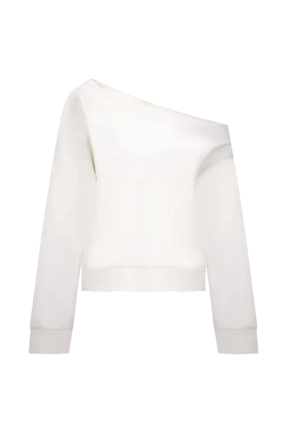 Aiden Slouchy Crew Jumper – Ivory Aiden Slouchy Crew Jumper – Ivory