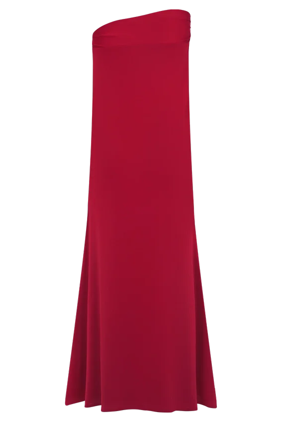 Ainsley Asymmetrical Maxi Skirt With Floral Hardware – Fuchsia Pink Ainsley Asymmetrical Maxi Skirt With Floral Hardware – Fuchsia Pink