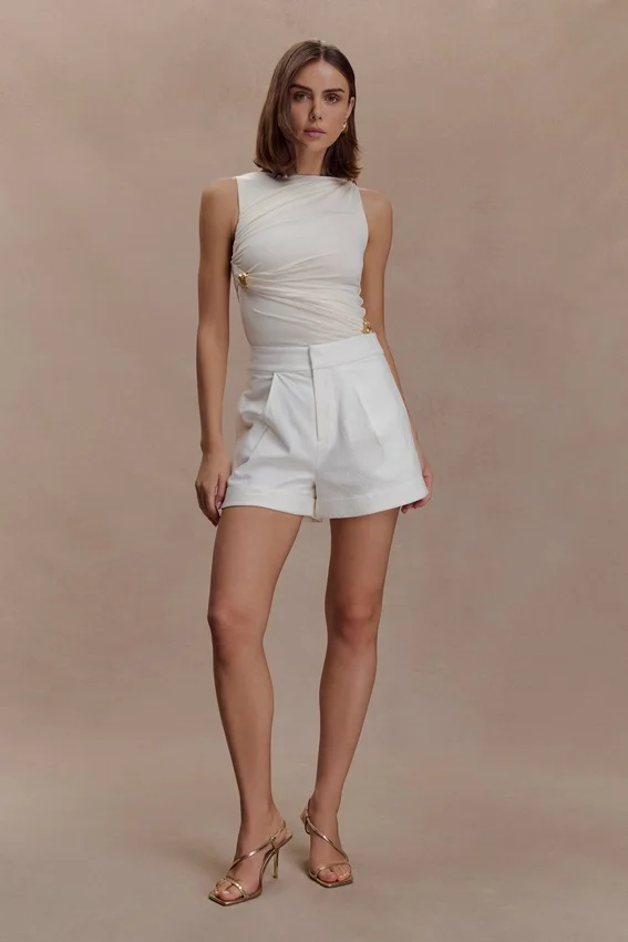 Aldea Cotton Shorts – White Aldea Cotton Shorts – White