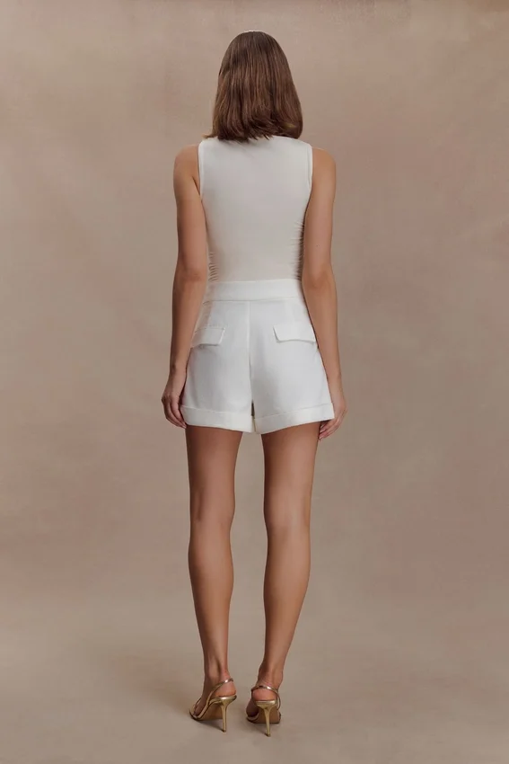 Aldea Cotton Shorts – White Aldea Cotton Shorts – White