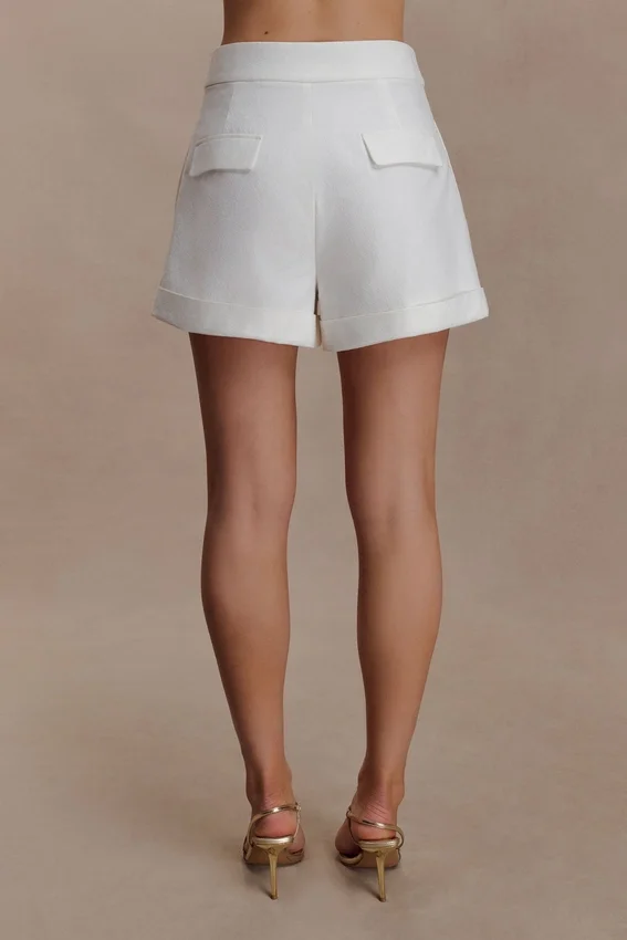 Aldea Cotton Shorts – White Aldea Cotton Shorts – White