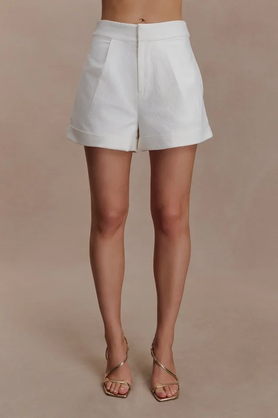 Aldea Cotton Shorts – White Aldea Cotton Shorts – White