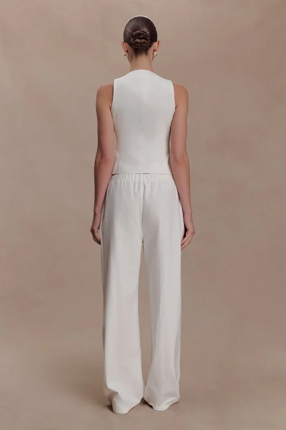 Aldea Cotton Sleeveless Top – White Aldea Cotton Sleeveless Top – White