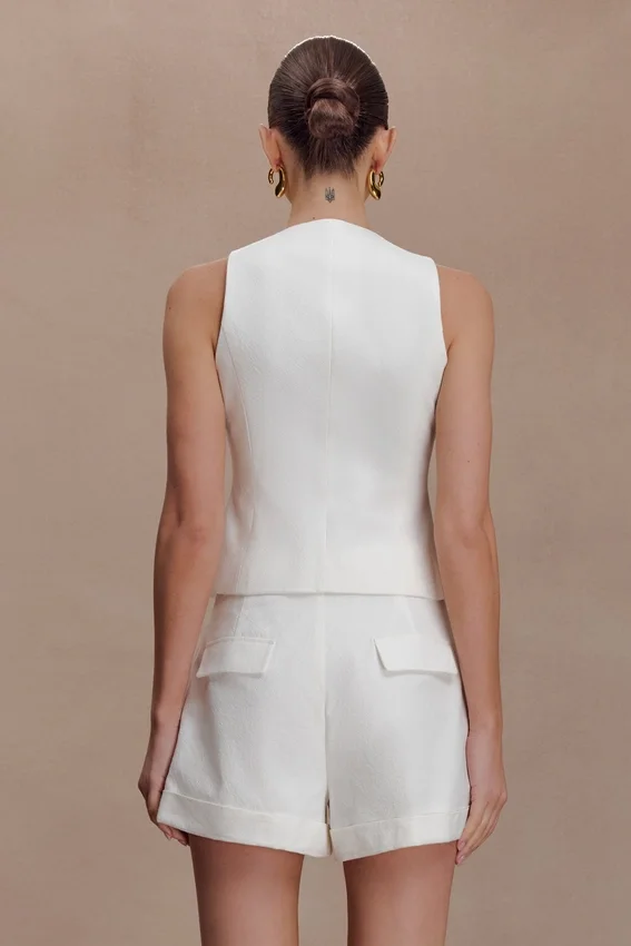 Aldea Cotton Sleeveless Top – White Aldea Cotton Sleeveless Top – White