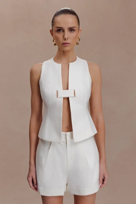 Aldea Cotton Sleeveless Top – White Aldea Cotton Sleeveless Top – White