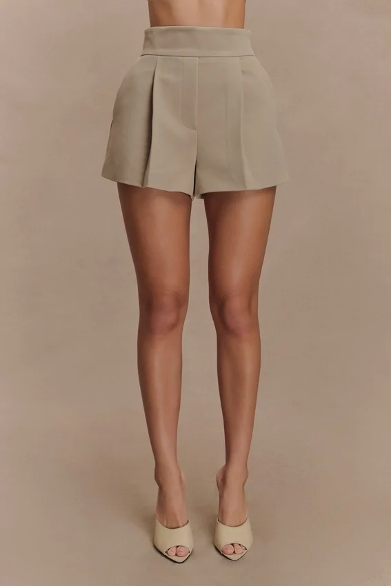 Alden High Waisted Short – Pebble Alden High Waisted Short – Pebble