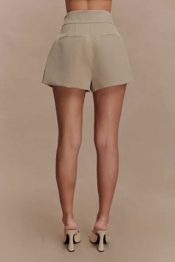 Alden High Waisted Short – Pebble Alden High Waisted Short – Pebble