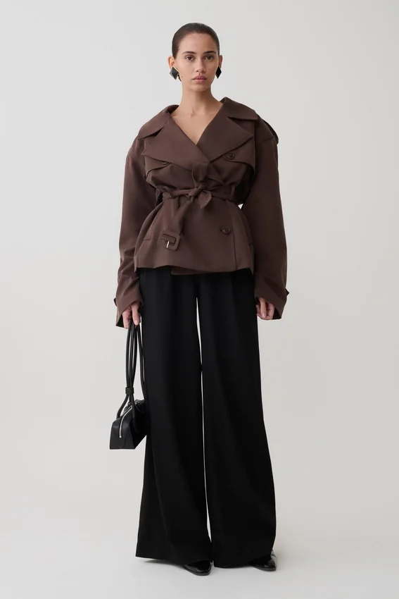 Alden Short Trench Jacket – Chocolate Alden Short Trench Jacket – Chocolate