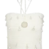 Aletta Knit Pearl Halter Top – Ivory