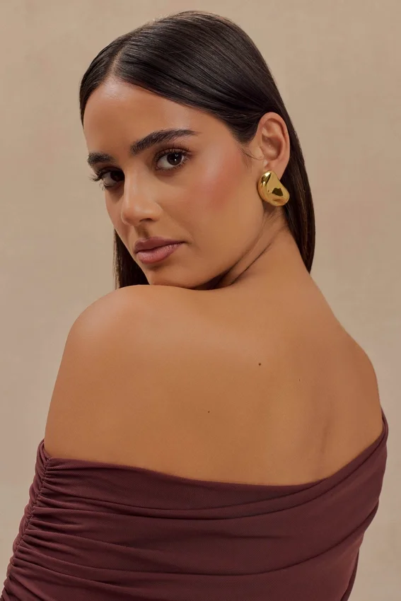 Alicia Horizontal Earrings – Gold Alicia Horizontal Earrings – Gold