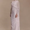 Amandine Ruched Slinky Maxi Dress – Pale Pink