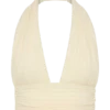 Amaris Sleeveless Plisse Halter Top – Lemon Amaris Sleeveless Plisse Halter Top – Lemon