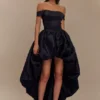 Amelia Bubble Maxi Dress – Black
