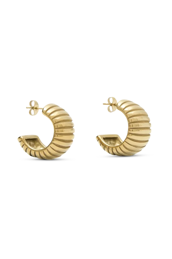 Amelia Textured Hoop – Gold Amelia Textured Hoop – Gold