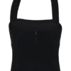 Amelita Suiting Halter Top – Black