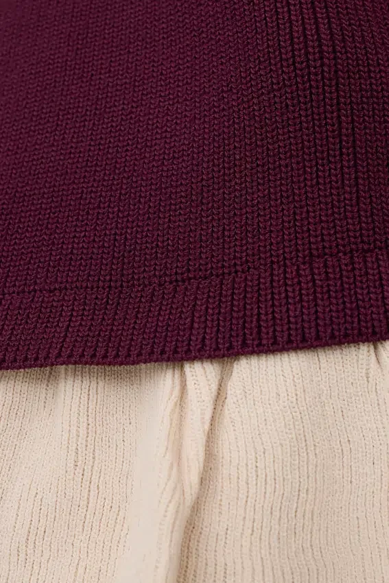 Amirose Ruffle Knit Midi Dress – Plum Amirose Ruffle Knit Midi Dress – Plum