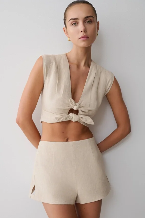 Anahita Linen Short – Natural Anahita Linen Short – Natural