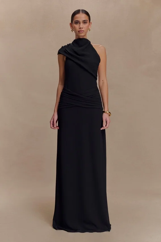 Analia Chiffon Maxi Dress – Black Analia Chiffon Maxi Dress – Black