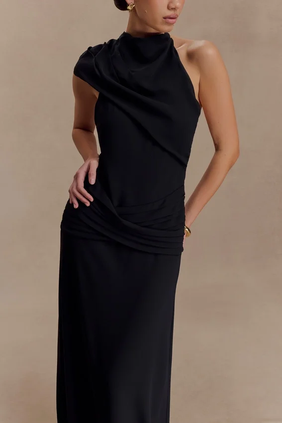 Analia Chiffon Maxi Dress – Black Analia Chiffon Maxi Dress – Black