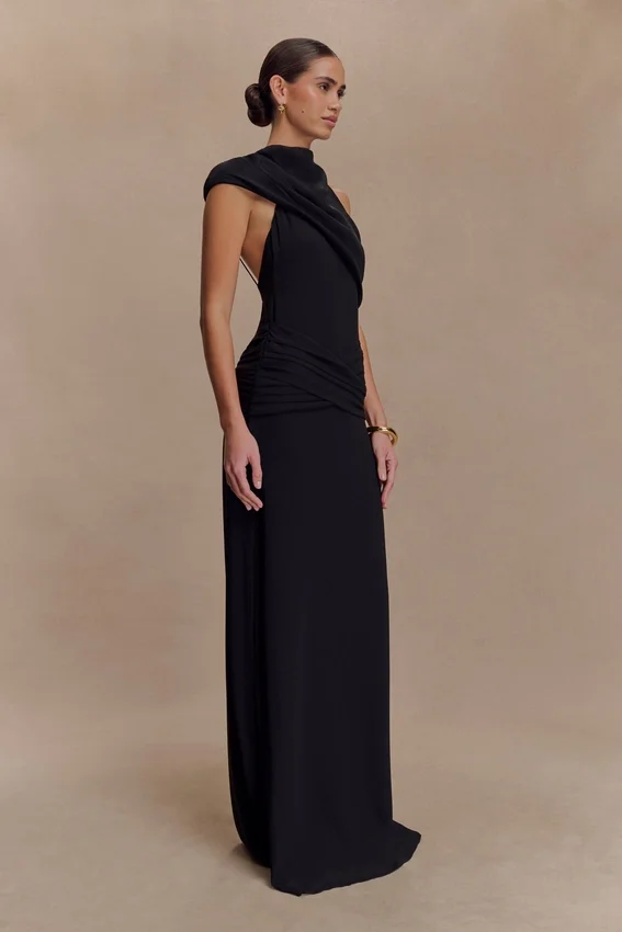 Analia Chiffon Maxi Dress – Black Analia Chiffon Maxi Dress – Black