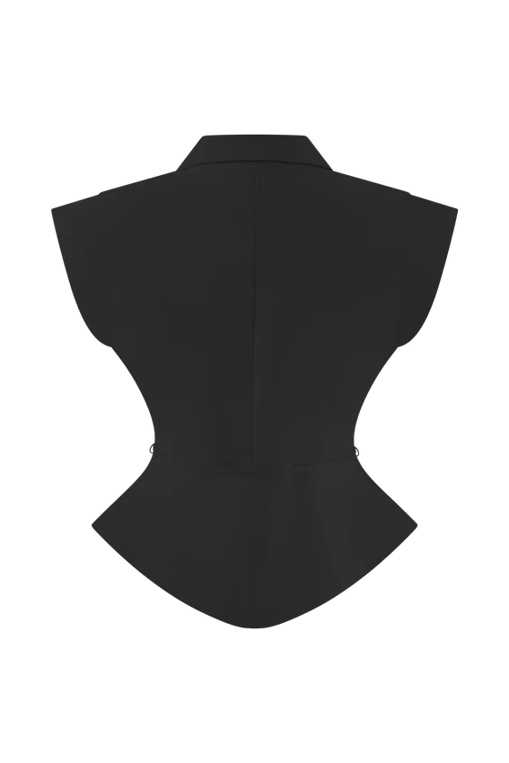 Andina Shortsleeve Linen Top – Black Andina Shortsleeve Linen Top – Black