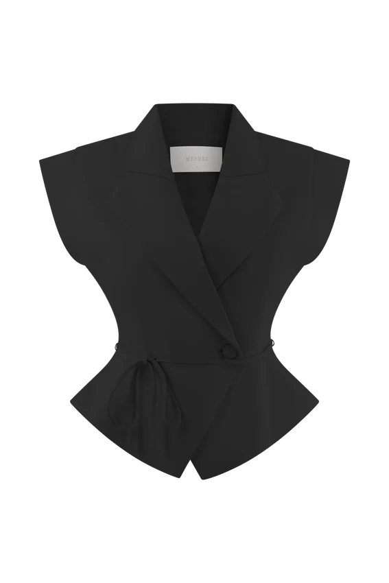 Andina Shortsleeve Linen Top – Black Andina Shortsleeve Linen Top – Black