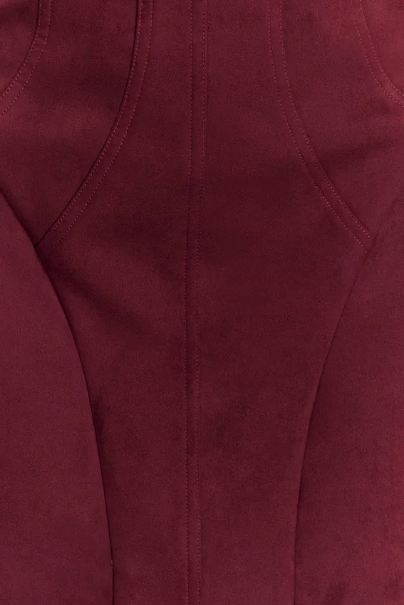 Andy Faux Suede Mini Dress – Wine Andy Faux Suede Mini Dress – Wine