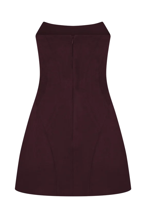 Andy Faux Suede Mini Dress – Wine Andy Faux Suede Mini Dress – Wine