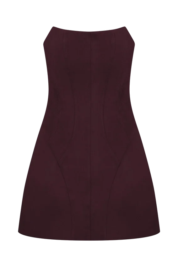 Andy Faux Suede Mini Dress – Wine Andy Faux Suede Mini Dress – Wine