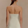 Anette Bandage Knit Strapless Top – Ivory