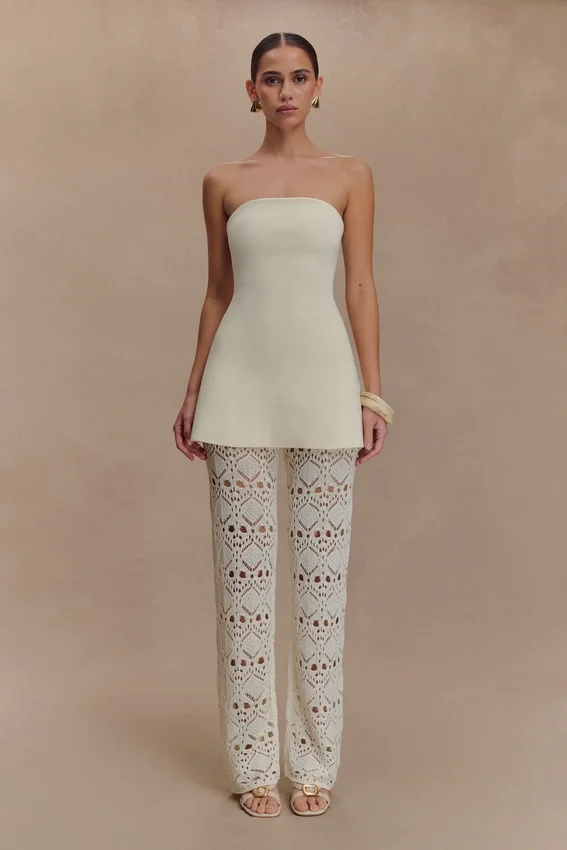 Trena Crochet Knit Pants – Ivory Trena Crochet Knit Pants – Ivory
