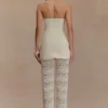 Trena Crochet Knit Pants – Ivory Trena Crochet Knit Pants – Ivory