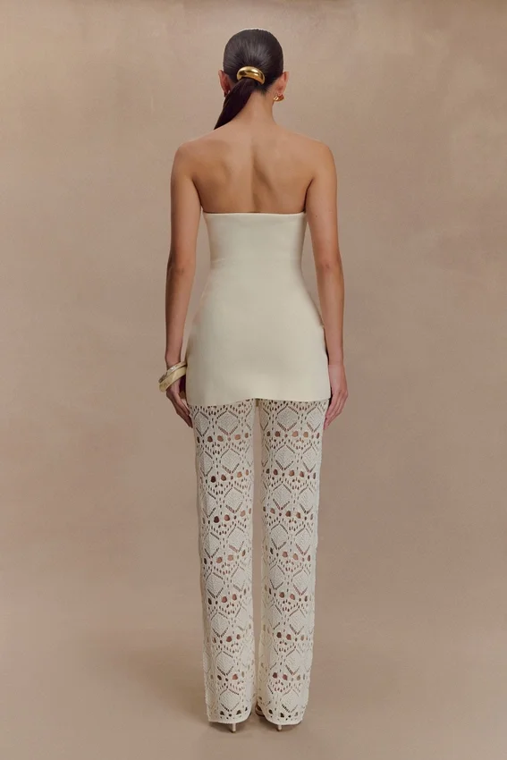 Trena Crochet Knit Pants – Ivory Trena Crochet Knit Pants – Ivory