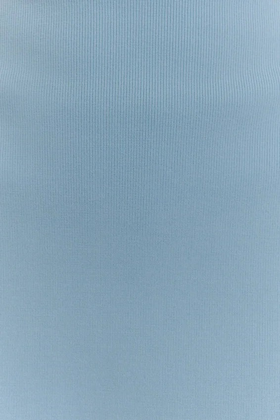 Anette Bandage Knit Strapless Top – Sky Blue Anette Bandage Knit Strapless Top – Sky Blue