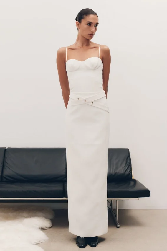 Angelie Suiting Maxi Skirt – Ivory Angelie Suiting Maxi Skirt – Ivory