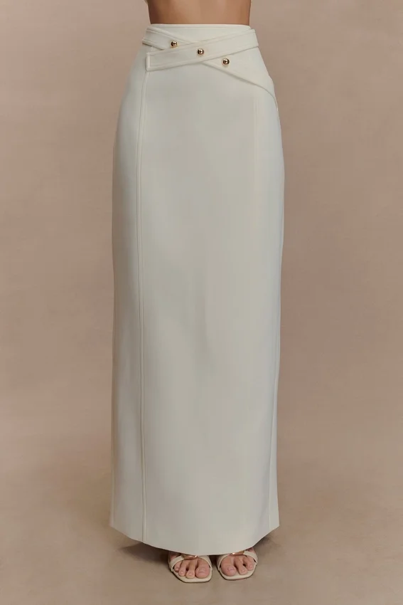 Angelie Suiting Maxi Skirt – Ivory Angelie Suiting Maxi Skirt – Ivory