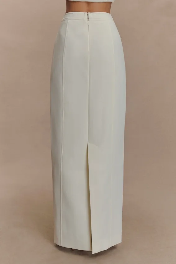 Angelie Suiting Maxi Skirt – Ivory Angelie Suiting Maxi Skirt – Ivory