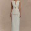 Angelie Suiting Vest Top – Ivory Angelie Suiting Vest Top – Ivory