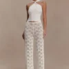Angelika Twist Front Knit Top – Ivory