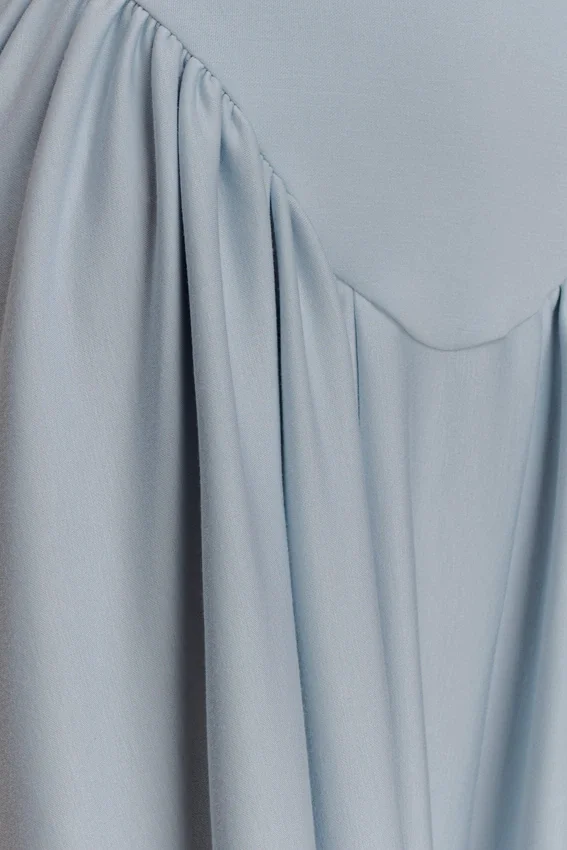 Angelina Scuba Halter Midi Dress – Pale Blue Angelina Scuba Halter Midi Dress – Pale Blue