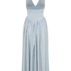 Angelina Scuba Halter Midi Dress – Pale Blue Angelina Scuba Halter Midi Dress – Pale Blue