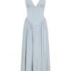 Angelina Scuba Halter Midi Dress – Pale Blue Angelina Scuba Halter Midi Dress – Pale Blue