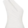 Anna One Shoulder Modal Top – White