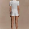 Anne Satin Mini Short – White